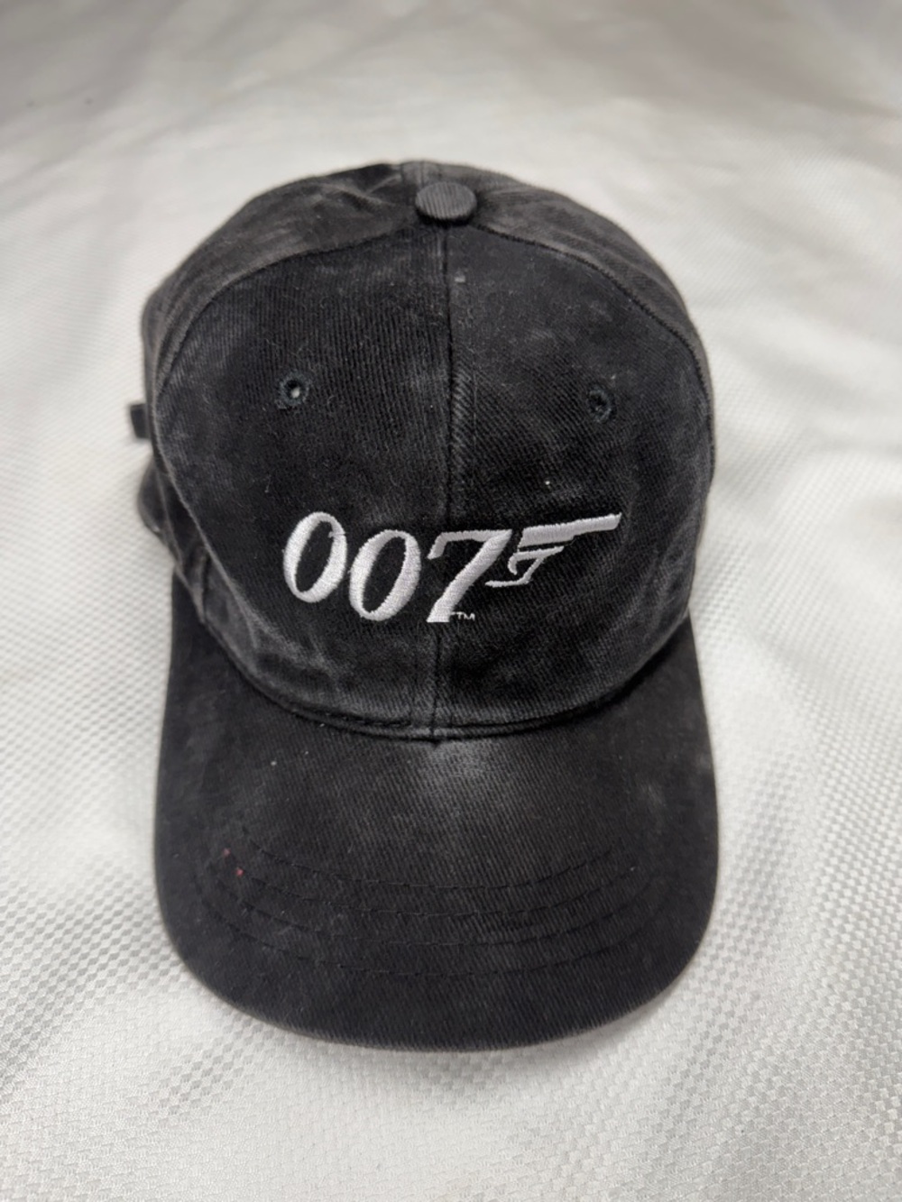 007 Embroidered Black Baseball Cap
